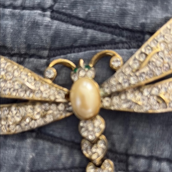 Gold and Silver Dragonfly Brooch - Picture 2 of 6